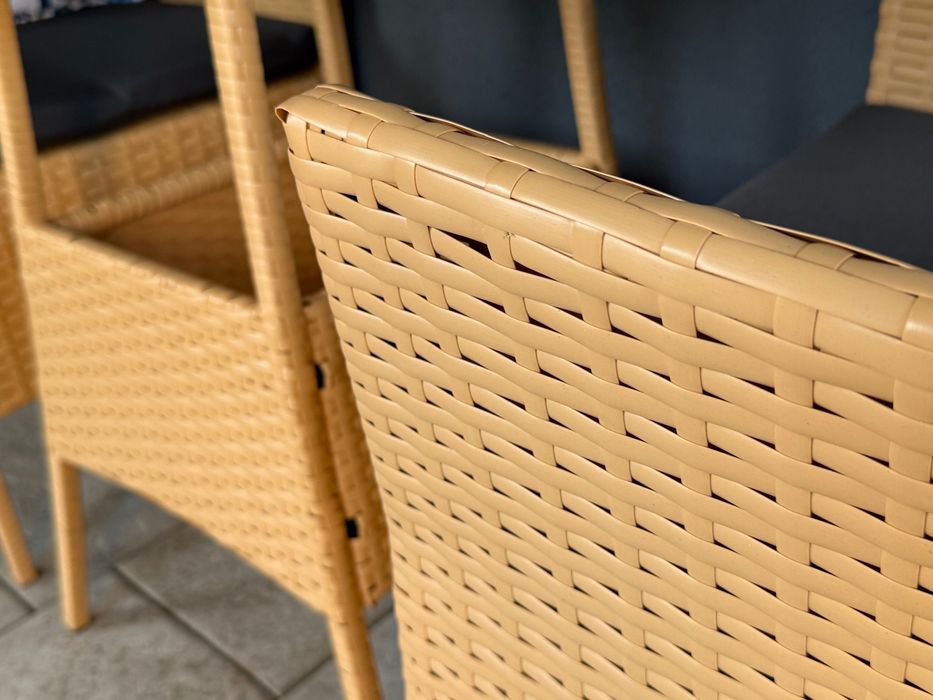 zestaw miodowy technorattan 2+1 na balkon do ogrodu