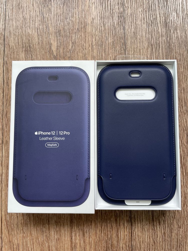 Кожаный Apple Leather Sleeve Baltic Blue Iphone 12/12 pro