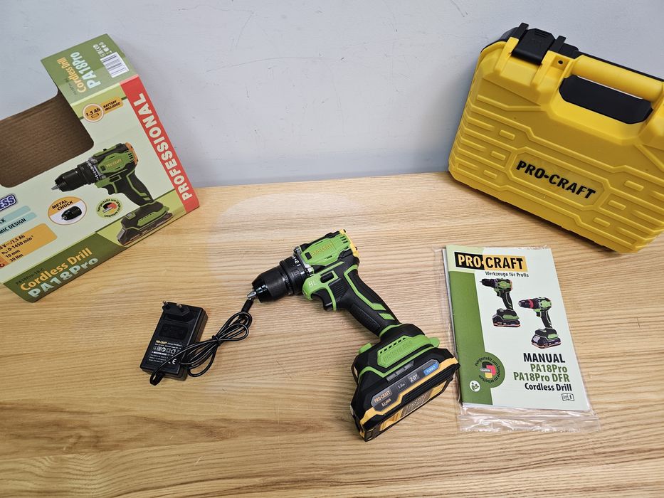 Бесщеточный Шуруповерт ProCraft PA18pro +акб 1шт+з.у +Кейс Гарантия 36