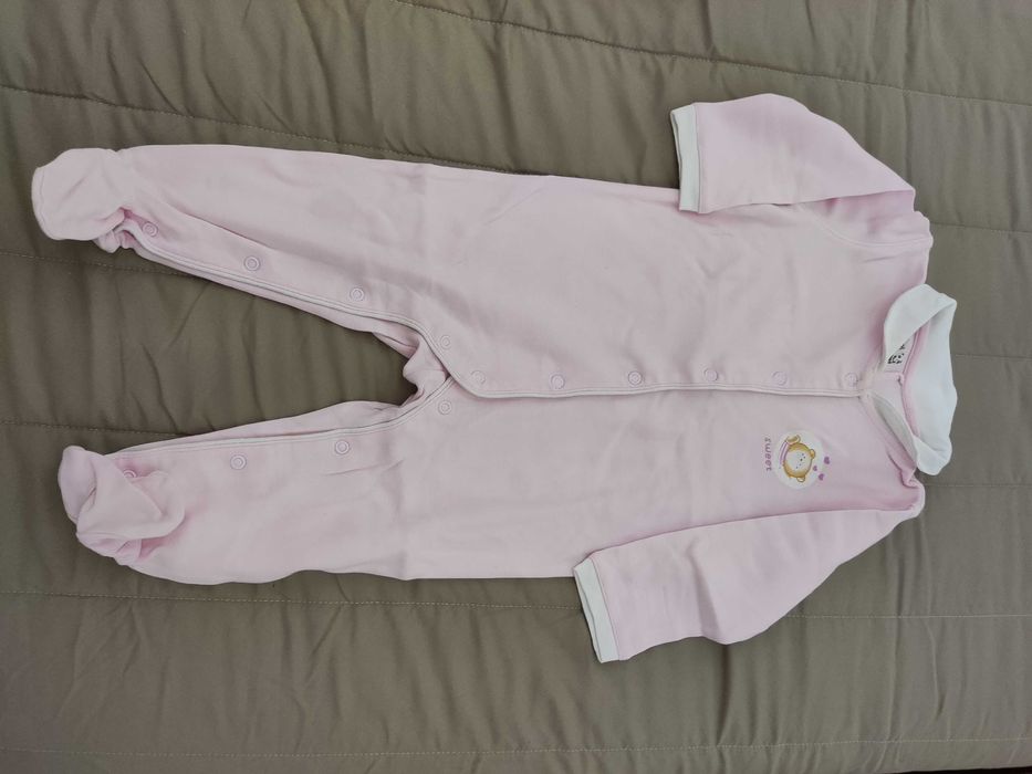 7 Babygrow em algodão menina de 9-12 meses