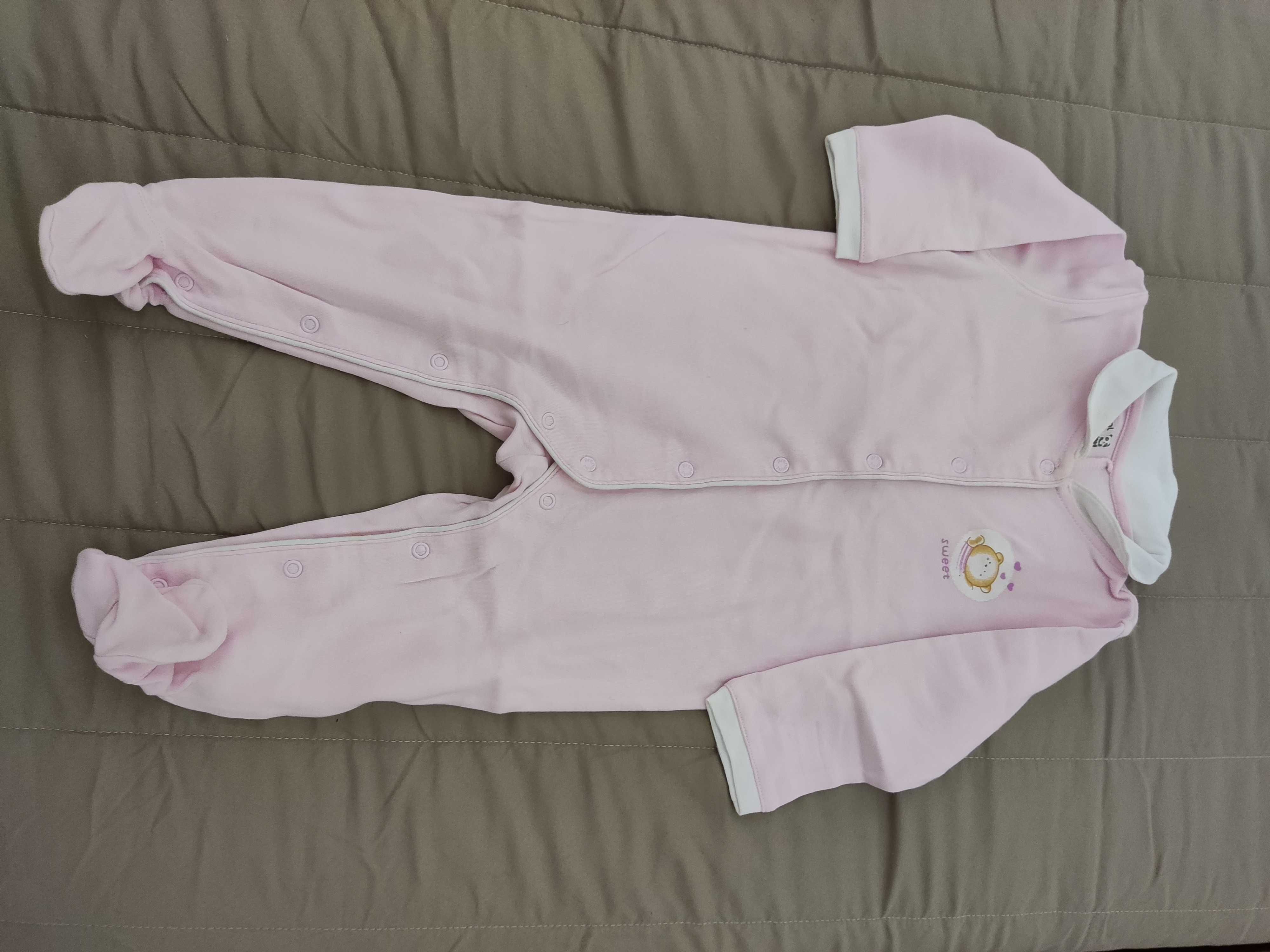 7 Babygrow em algodão menina de 9-12 meses