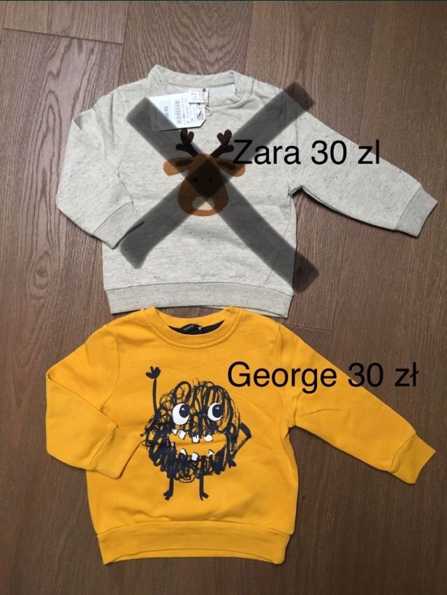 Nowe ubranka koszulka spodnie bluza 86