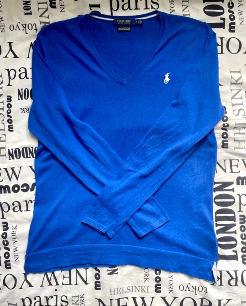 Sweter w serek Ralph Lauren M