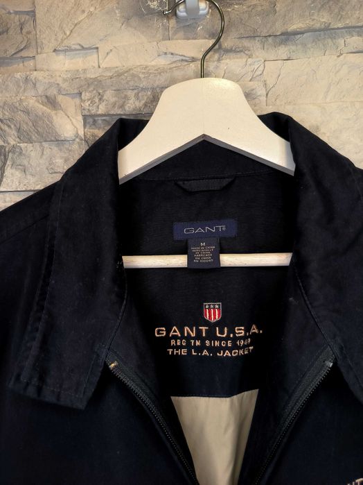 Kurtka Wiatrówka Gant Harrington Bomberka Granatowa Logo