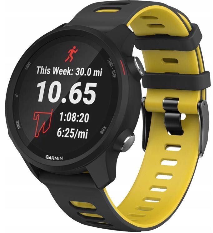 Pasek uniwersalny silikonowy 22mm Czarny do Samsung Huawei Amazfit