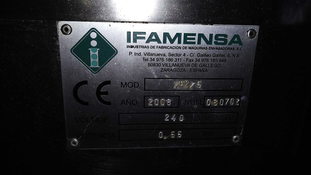 Conjunto Enchedora de Azeite IFAMENSA + Depósito inox