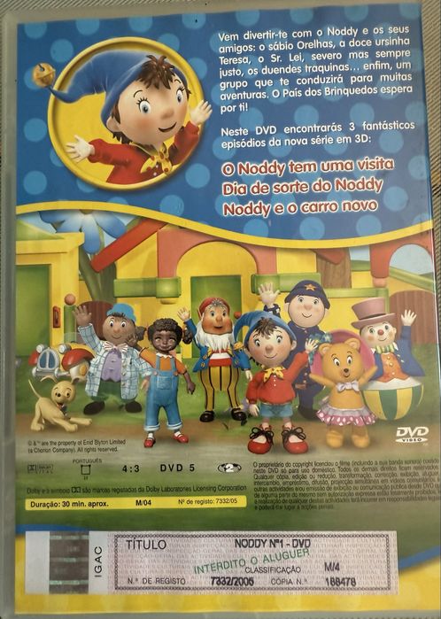 Vende se colecao de DVD’S Noddy
