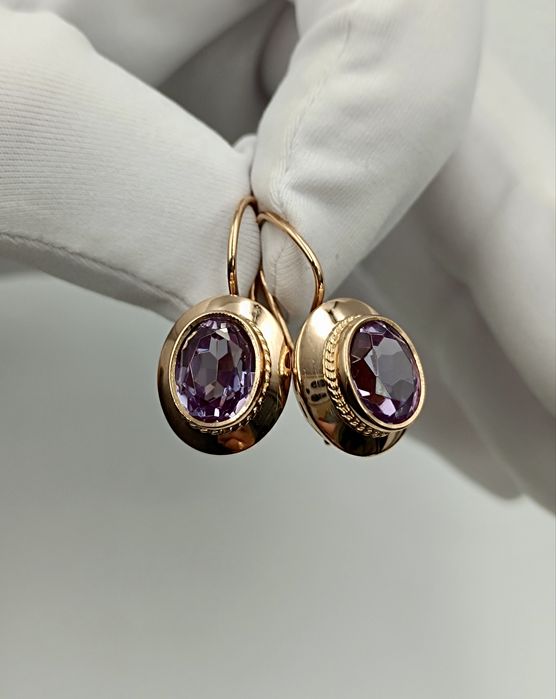 Винтажные советские золотые серьги 583 побы СЮ