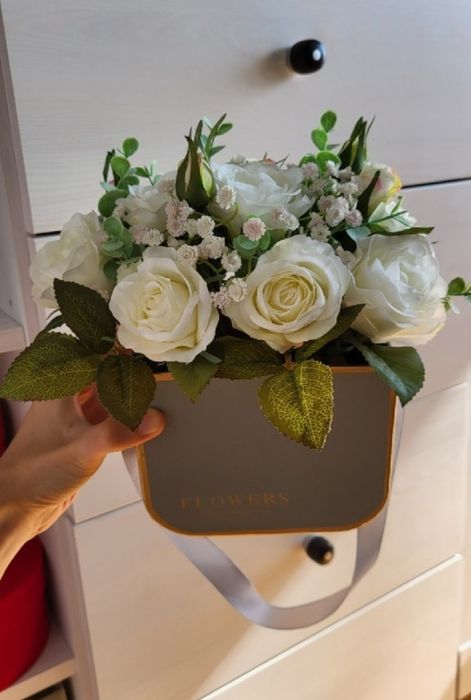 flower box flowerbox róże ozdoba dekoracja urodziny dzień kobiet