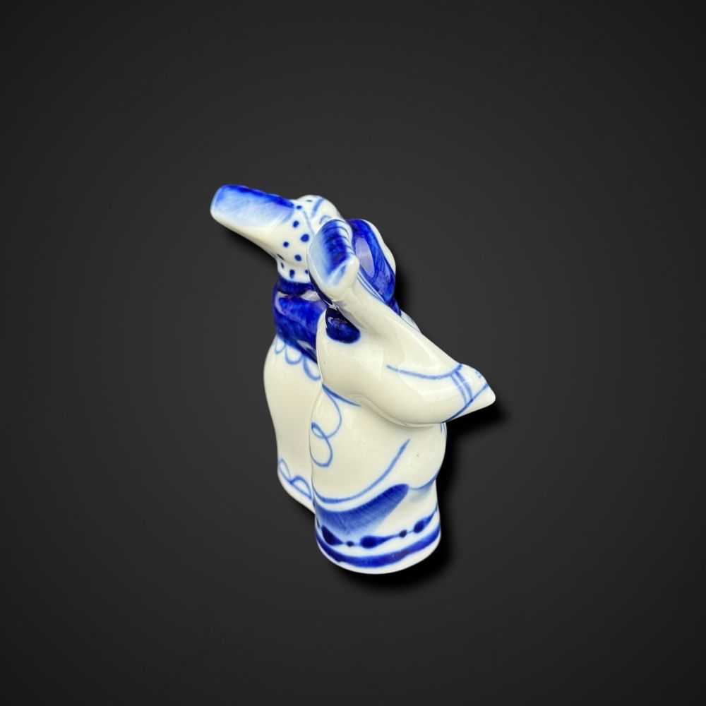 Porcelanowa figurka gżel sztuka ludowa b5/07227