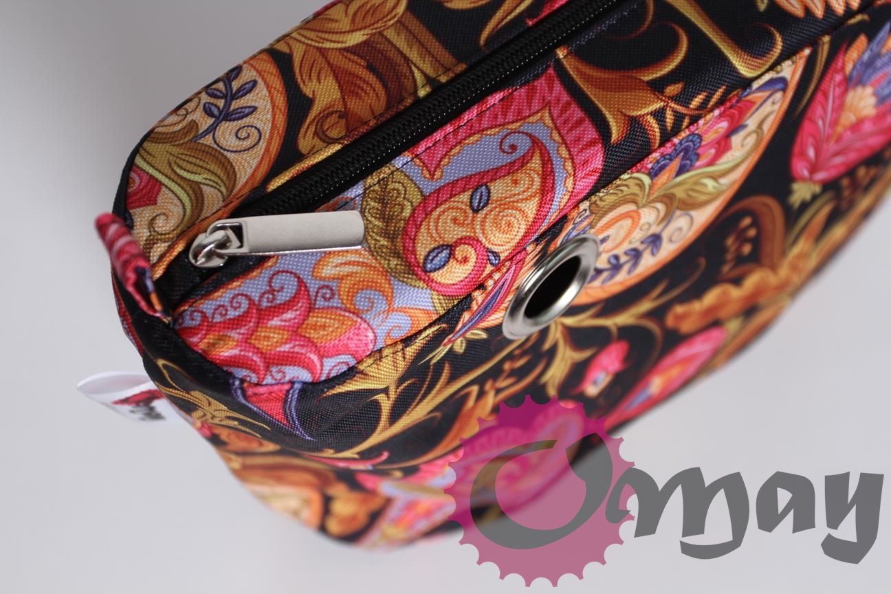 organizer do OBAG MINI orient paisley czarny 2 kieszenie VIP OMAY