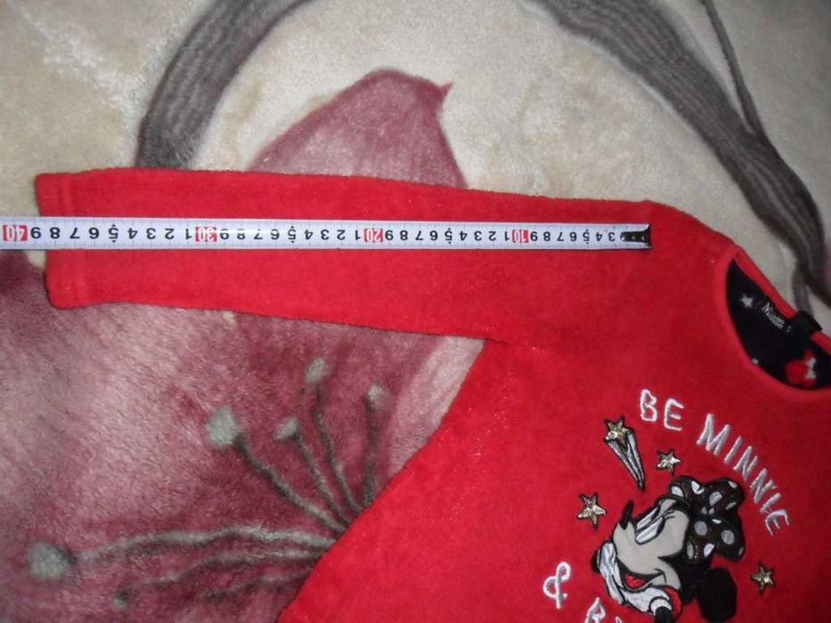 Мягкая пушистая пижама Минни 6-7 лет, піжама для дівчинки