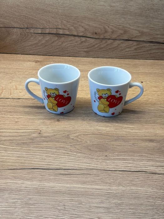 Kubki porcelanowe z misiem
