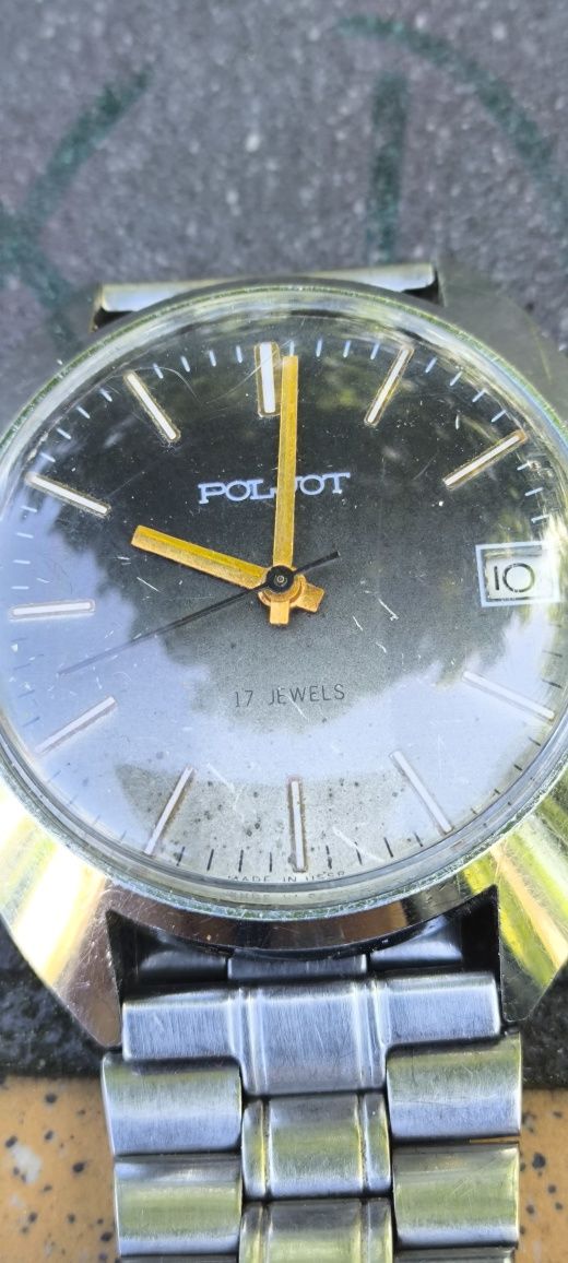 Stary zegarek Poljot z datownikiem 17 Kamieni. Vintage .