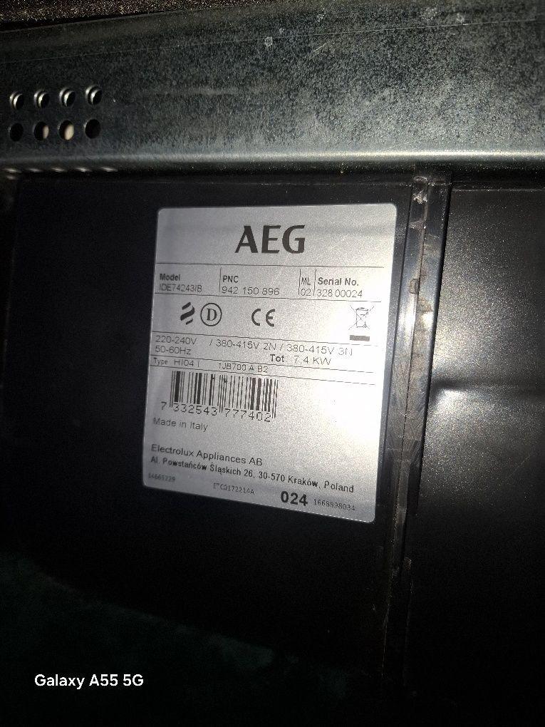 Płyta indukcyjna  z wyciągiem AEG combohob model  IDE74243IB