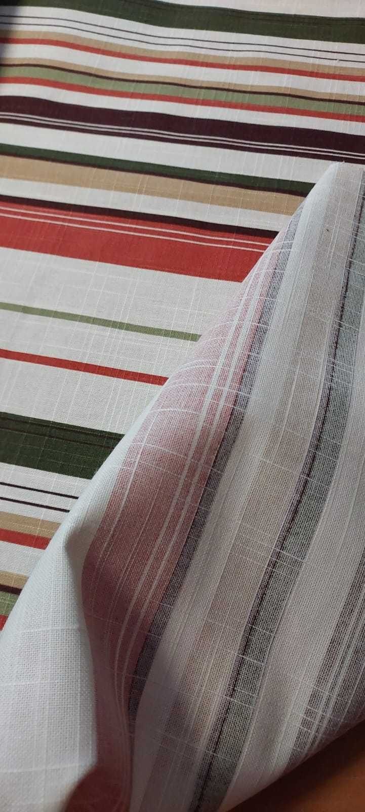 Tkanina bawełniana w paski (ogród, weranda, poszewki, obrus)