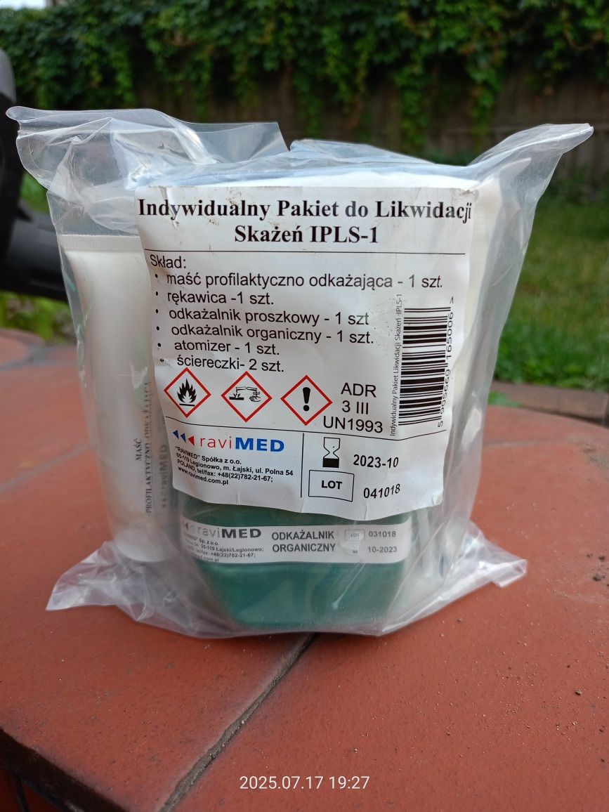 Indywidualny Pakiet Do Likwidacji Skażeń NOWY