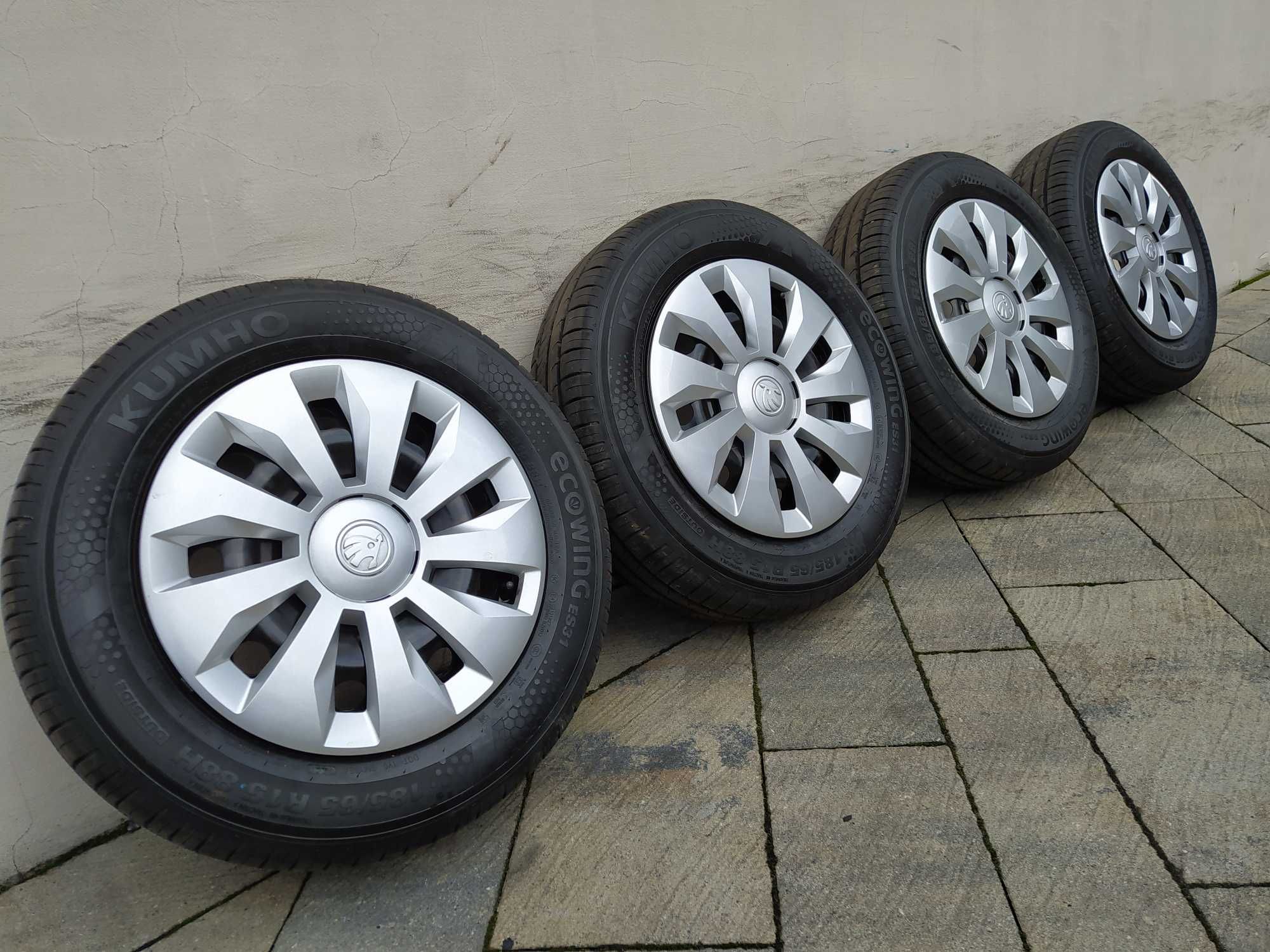 Koła stalowe 15 Skoda Fabia 5x100, NOWE, 185/65R15, 2023 rok, Polo A1