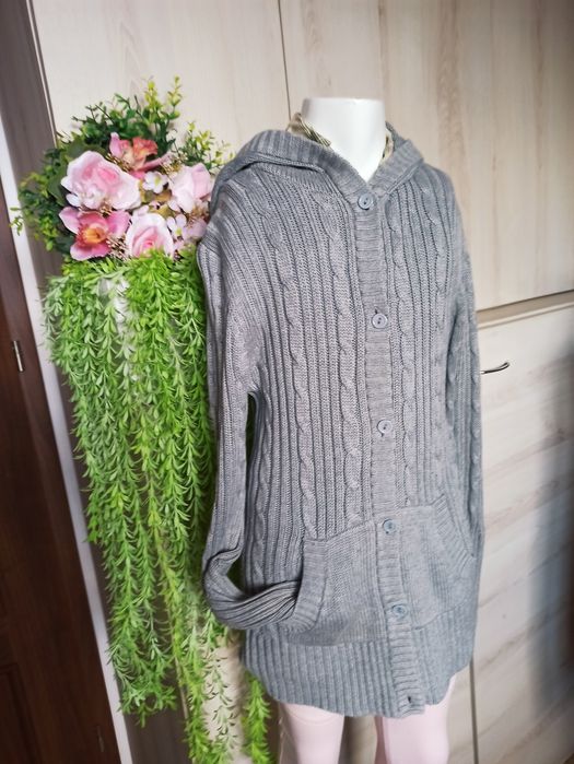 Sg Sweter 146 , 152 kardigan rozpisany sweter 146 , 152 dla dziewczynk