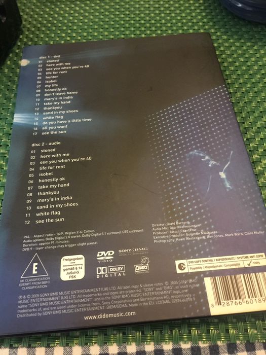 Dvd duplo novo Dido live at bricton academy