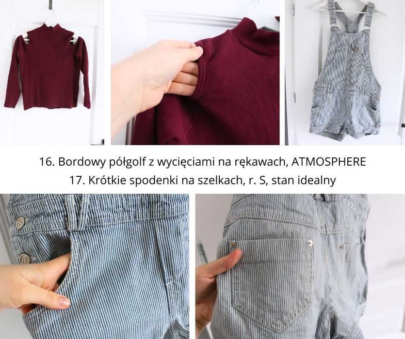 ZESTAW paka ubrań r. 164 34 S H&M Zara Mohito Next do szkoły JESIEŃ