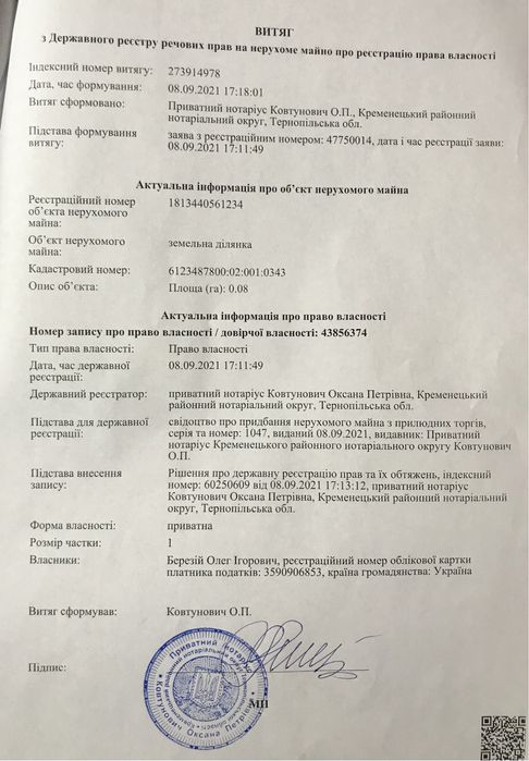Земельна ділянка під будівництво