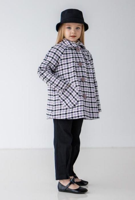 Пальто на дівчинку "гусяча лапка"