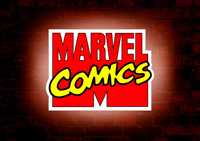 LED Neon MARVEL COMICS, Podświetlane Logo Marvela, Prezent