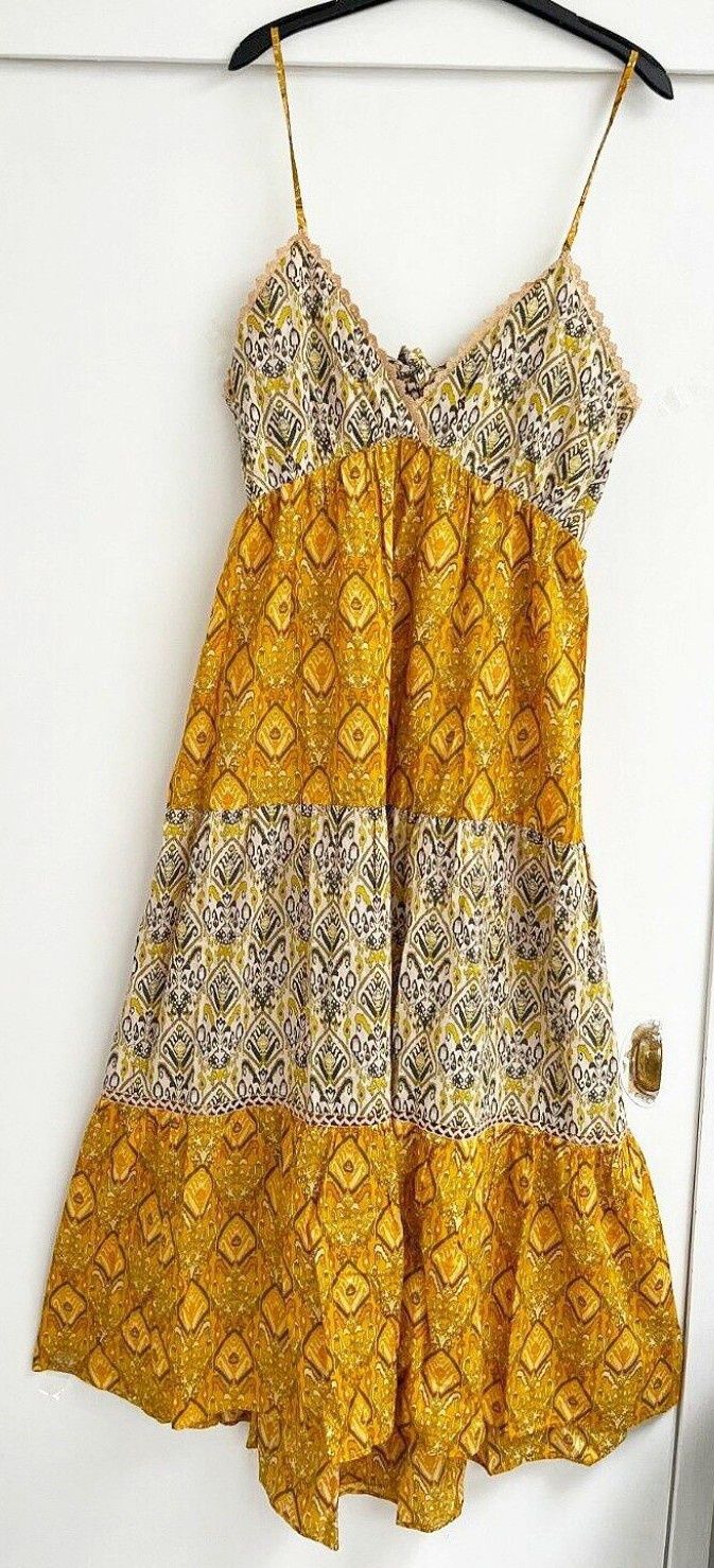 NOWA 34 XS ZARA sukienka bawełna print wzór boho długa wielokolorowya