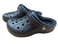 NOWE CROCS klapki kapcie kroksy z podszewką czarne r. 29/31 C12/C13