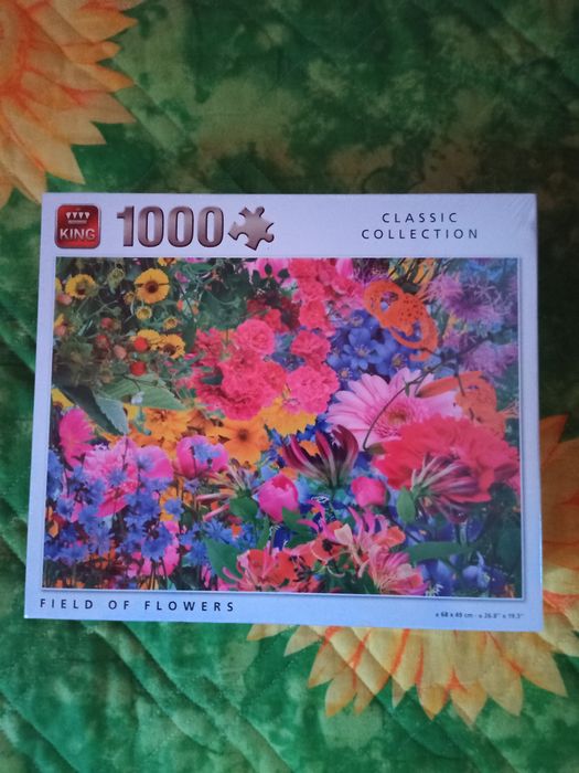 Puzzle 1000 King, field of flowers kwiaty