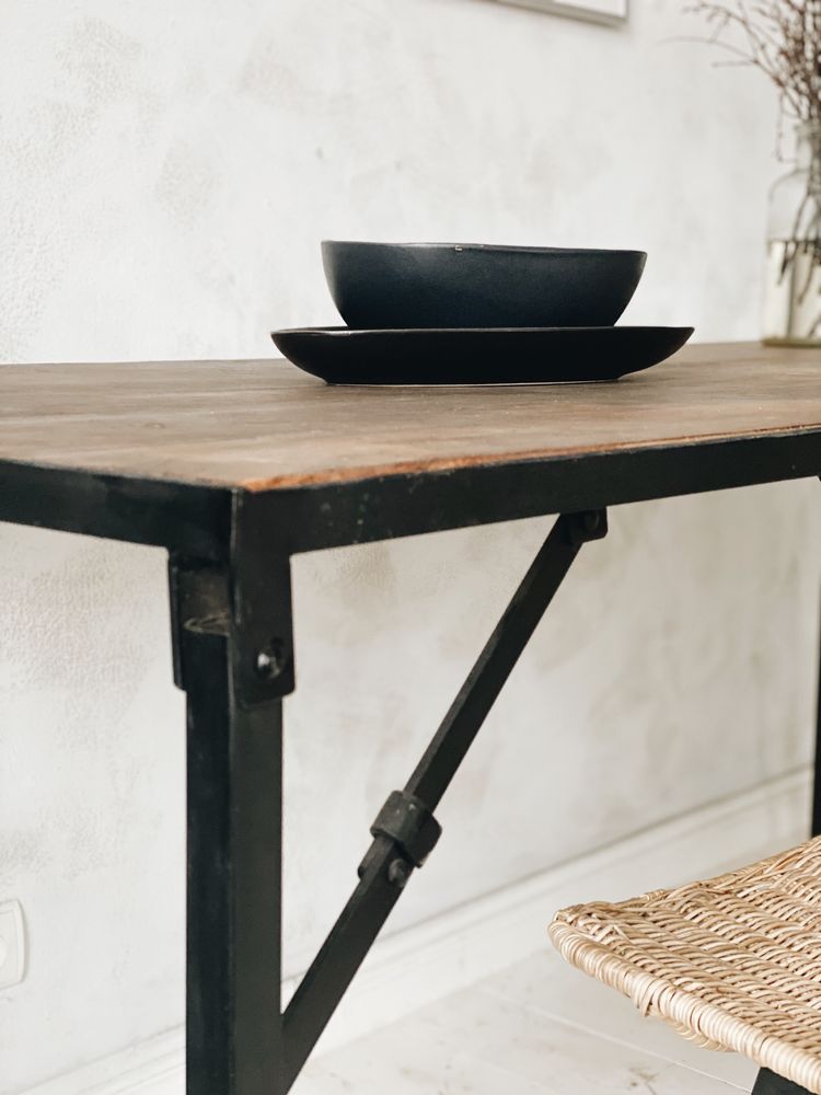 Stół, biurko, loft drewno tekowe