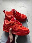 Louis Vuitton Skate Sneaker Red Mix Orange Cowhide