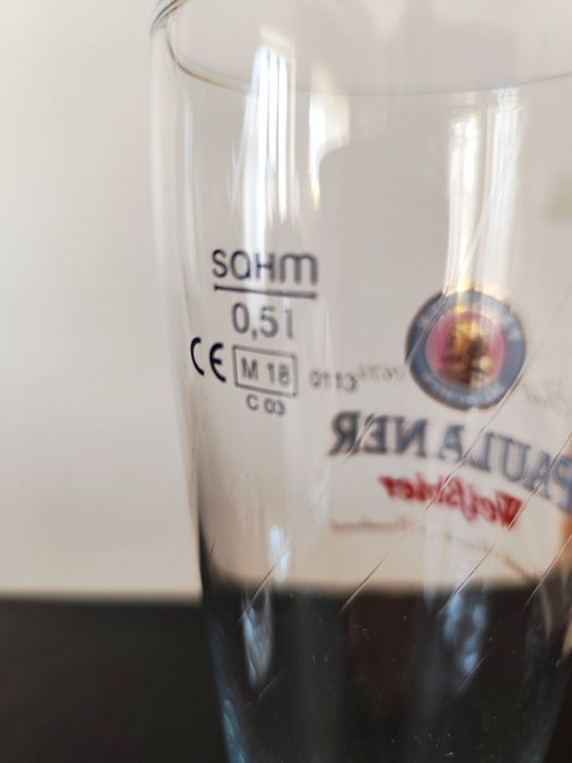 Lote de 5 Copos de Cerveja - Paulaner (Novos - 50 Cl)