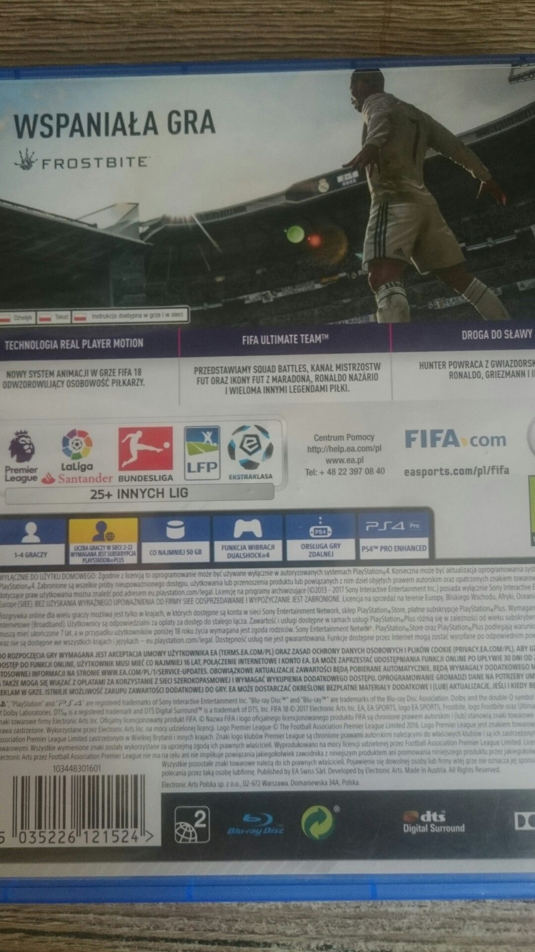 Gra FIFA 18 2018 PS4 Playstation 4 jak nowa polska wersja-lektor gta v