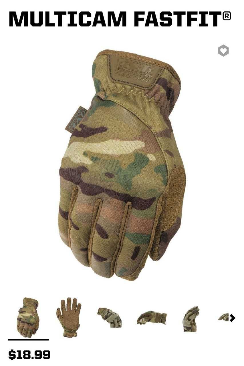 Рукавиці Mechanix FastFit Gloves Multicam. Новий товар!