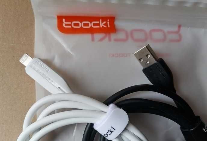 Кабель Toocki USB-A - IPhone Lightning білий чорний олх доставка