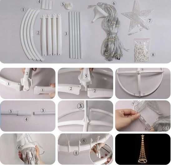 Штучна Ялинка SunLamp Жовта + Кольорова 269LED 180см безліч комбінацій