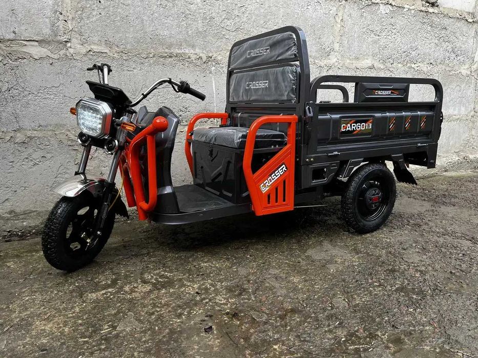 Грузовой трехколесный электро скутер Crosser Cargo 10 800 W/32Ah TR5