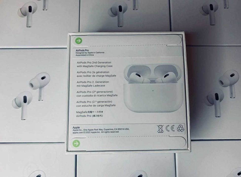 Беспроводные Наушники Airpods pro 2 LUX 1в1 без шумки +чехол
