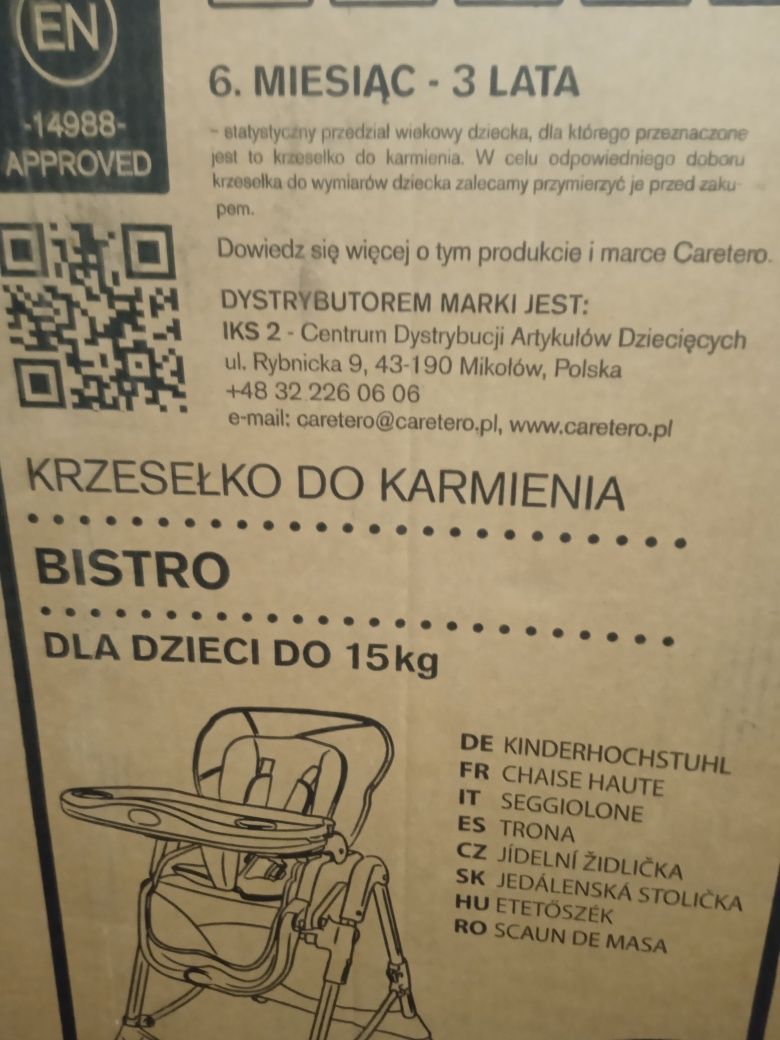 Крісло-столик для годування Caretero bistro