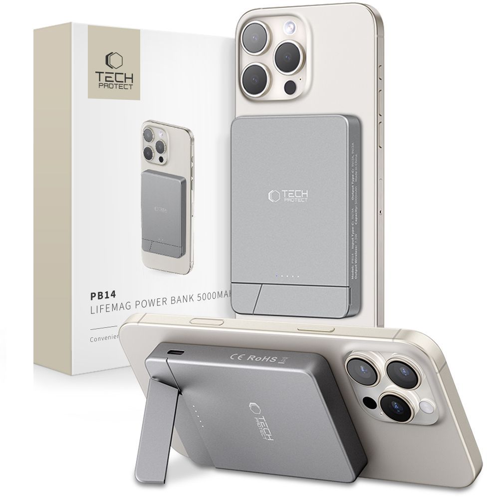 Tech-Protect Pb14 Lifemag Magsafe Power Bank 5000Mah Space Grey