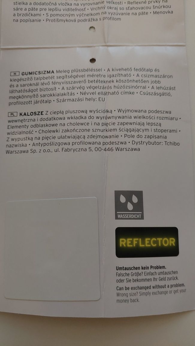 Kalosze Gumaki dziecięce TCHIBO r.26/27 wkł. 17.5 cm ocieplane TANIO!!