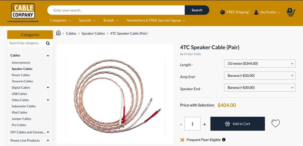 Кабель для акустики Kimber 4TC