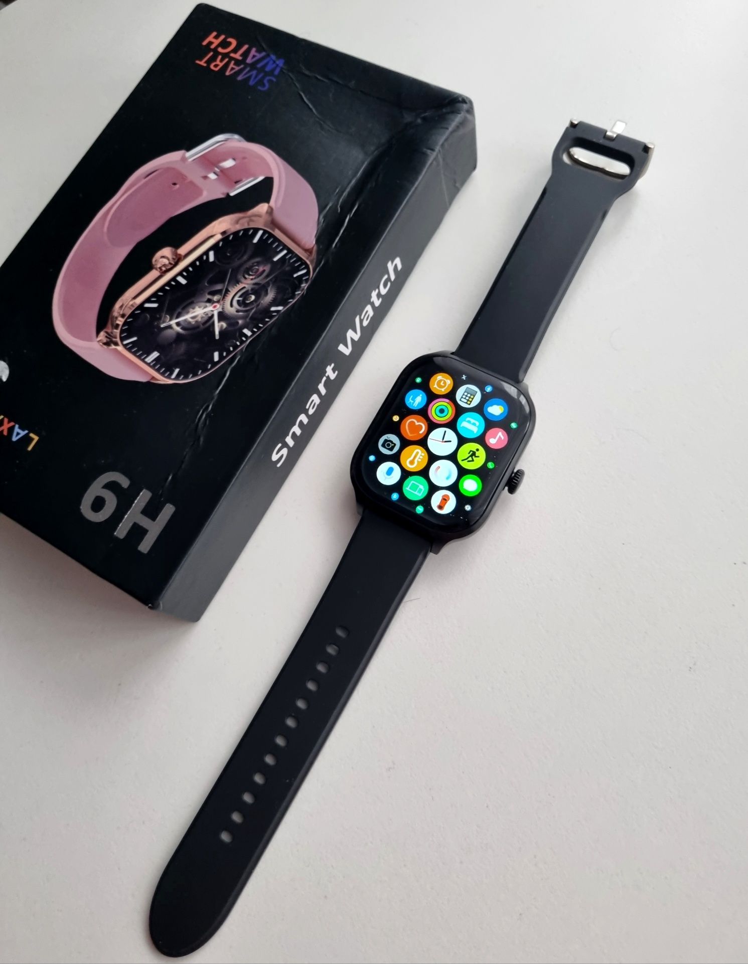 Smartwatch czarny z asystentem głosowy