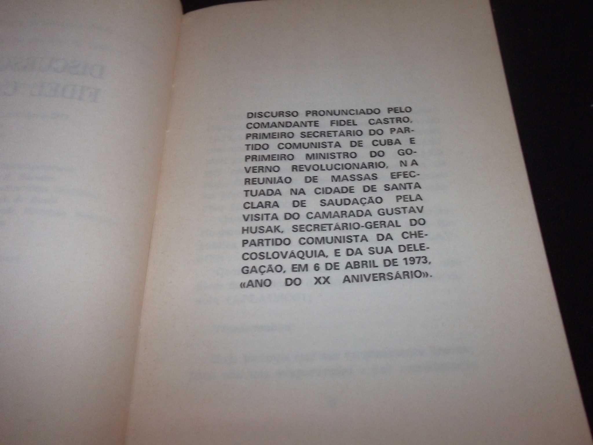 Livro Discursos de Fidel Castro Prelo 1974