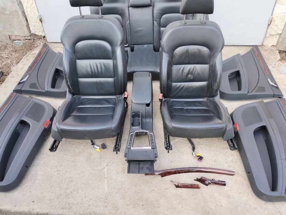 Fotele tapicerka skóra komplet skoda superb II liftback grzana kanapa