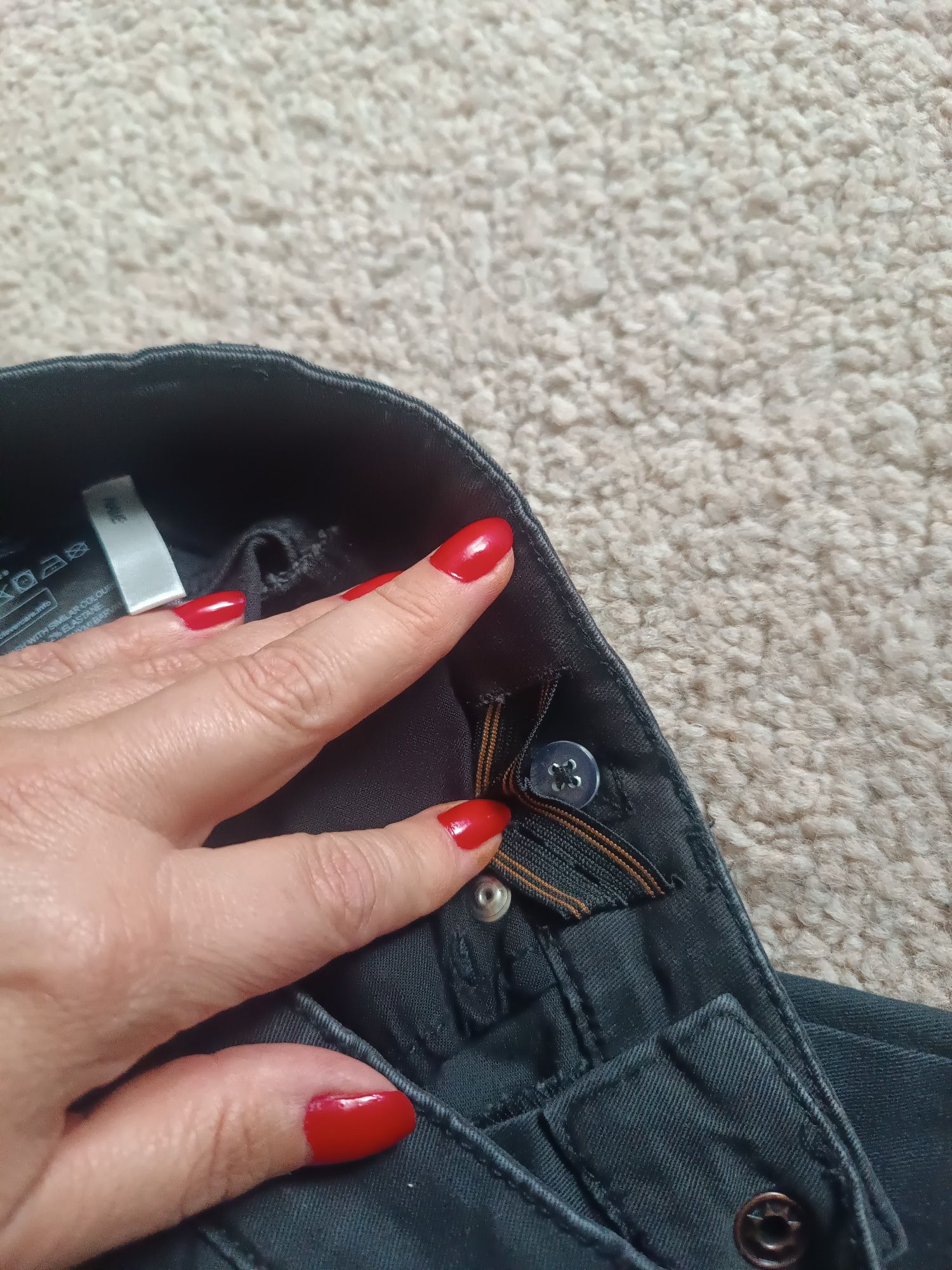Spodnie slim H&M czarne 116
