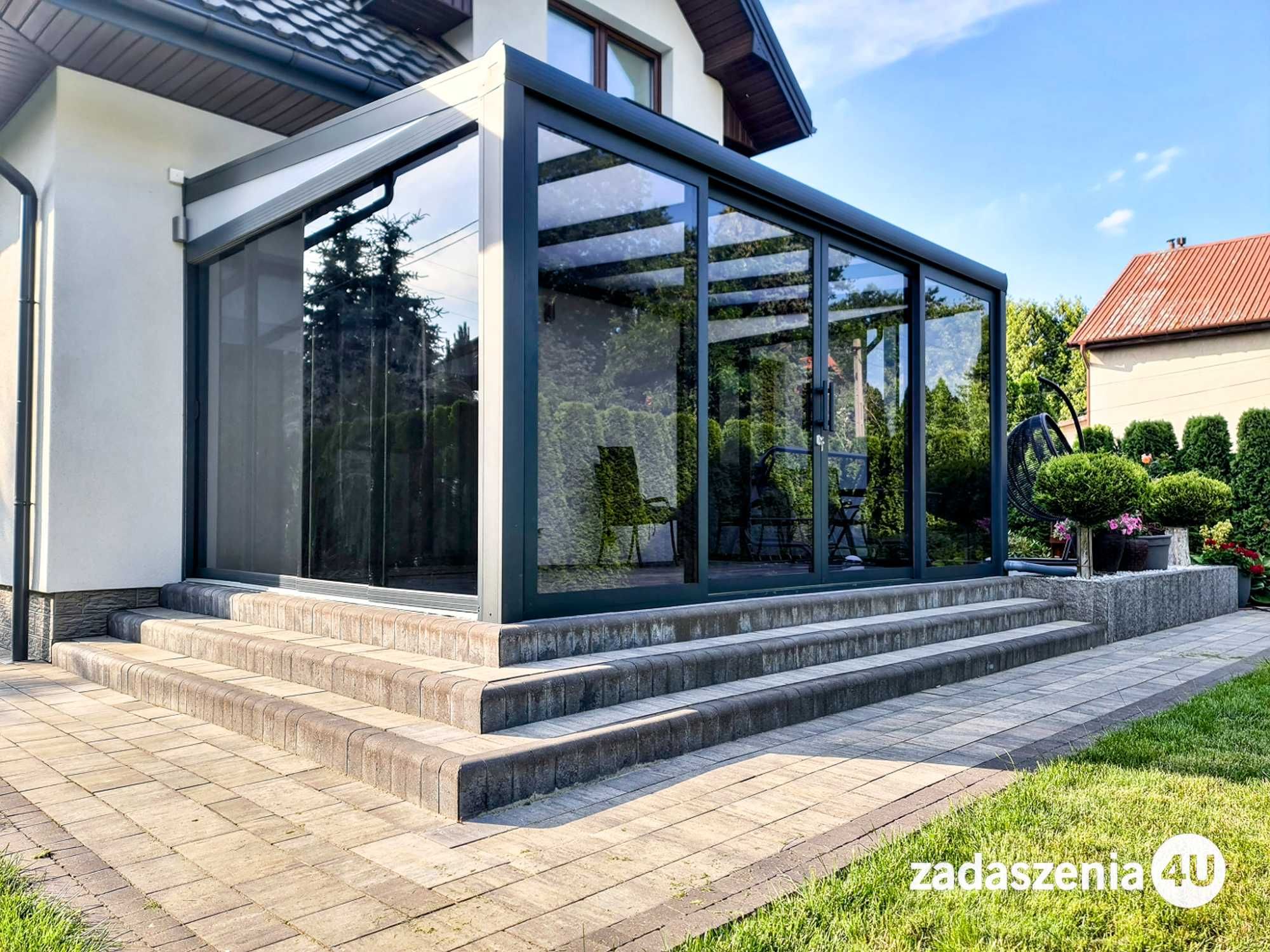Zadaszenia aluminiowe, przeszklenia tarasów, zabudowa tarasów | GD