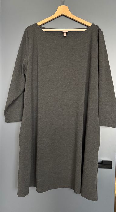Sukienka suknia H&M grafitowa szara 2XL